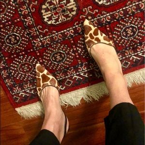 Ralph Lauren sling back giraffe heels
